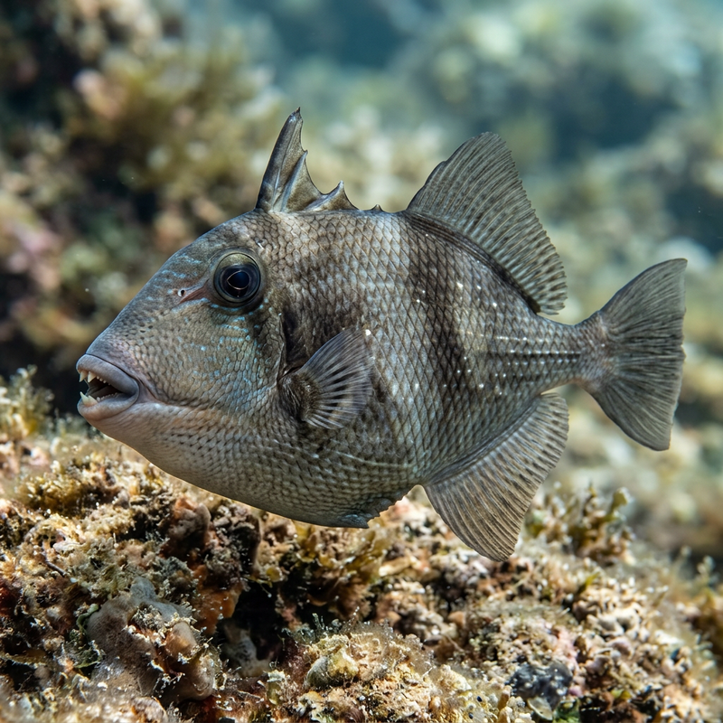 Grauer Drückerfisch