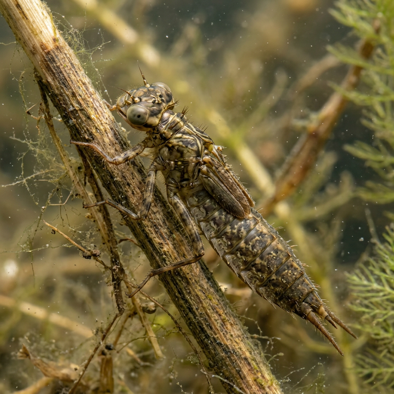 Große Königslibelle (Larve)