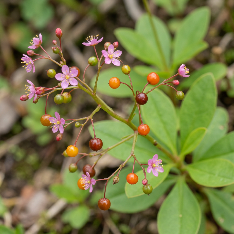 Juwelen-Talinum (Talinum paniculatum), KI-Illustration