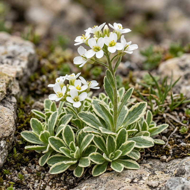 Kaukasus-Gänsekresse (Sorte 'Variegata')