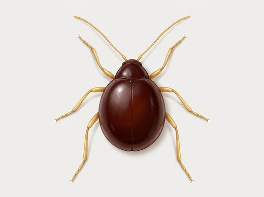 Kugelkäfer (Gibbium psylloides) von oben