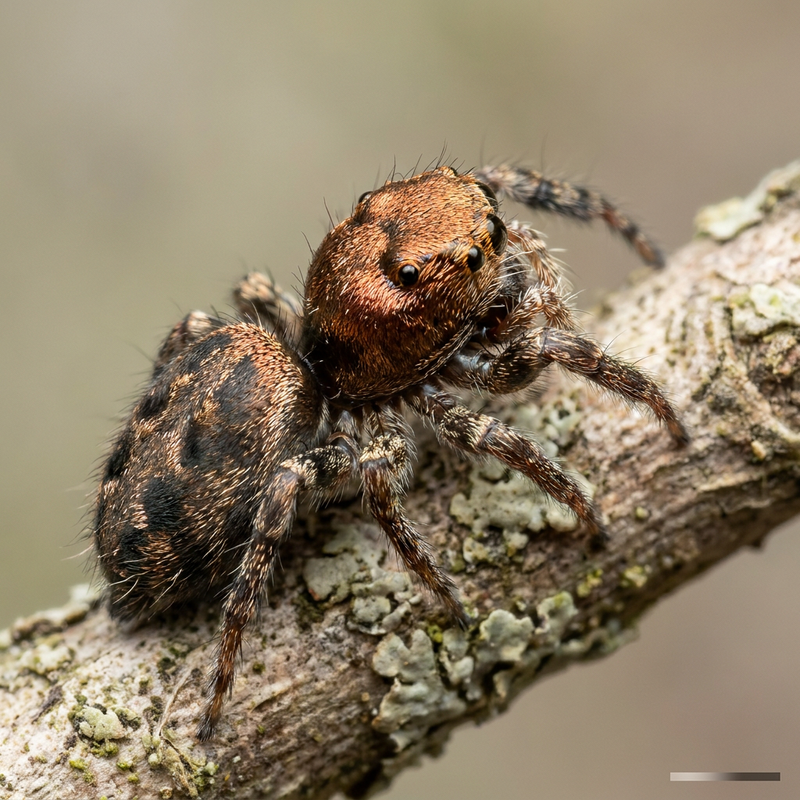 Kupfer-Sonnenspringspinne