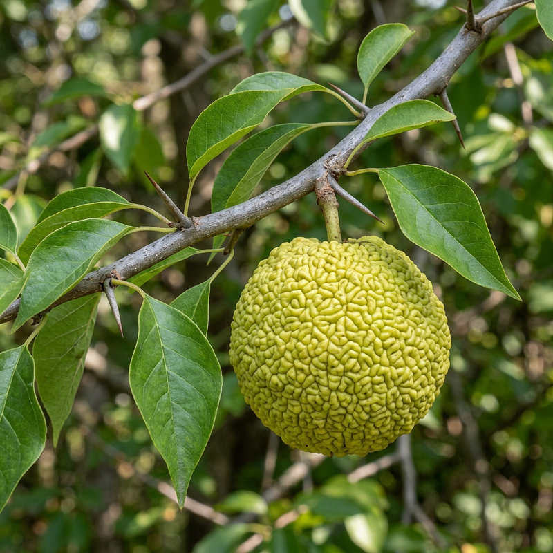 Milchorangenbaum (Maclura pomifera), KI-Illustration