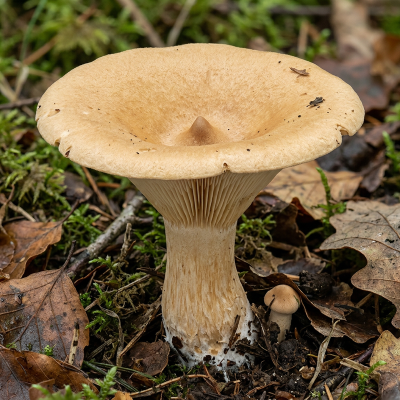 Mönchskopf (Clitocybe geotropa), KI-Illustration
