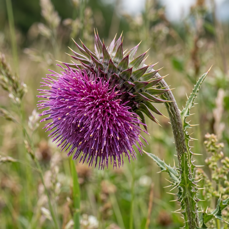 Nickende Distel