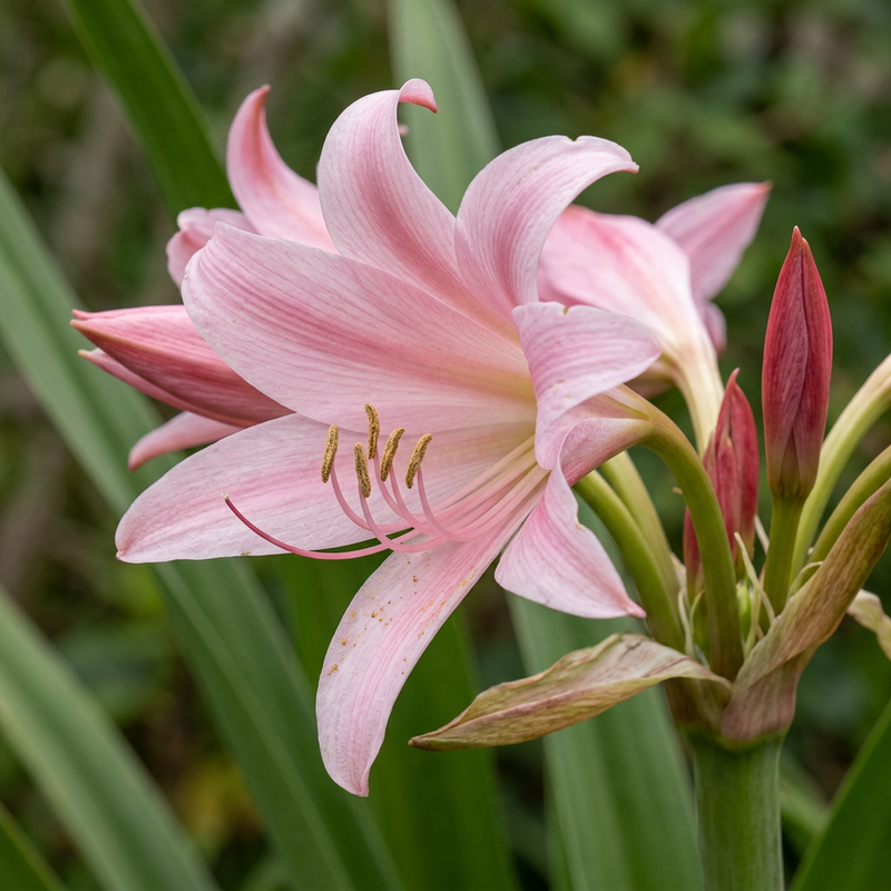 Powell-Hakenlilie (Crinum powellii), KI-Illustration