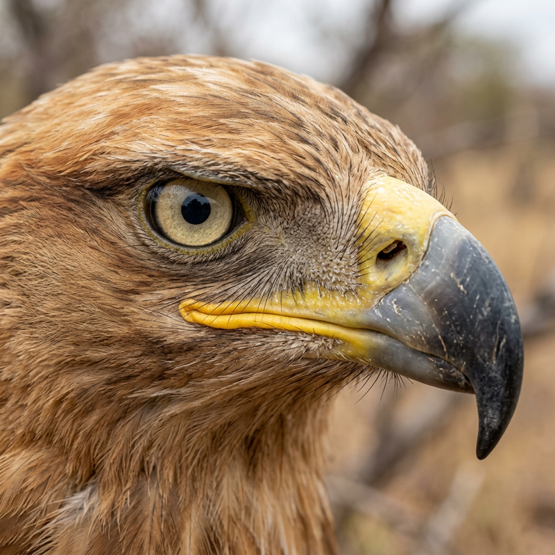 Raubadler (Aquila rapax), KI-Illustration