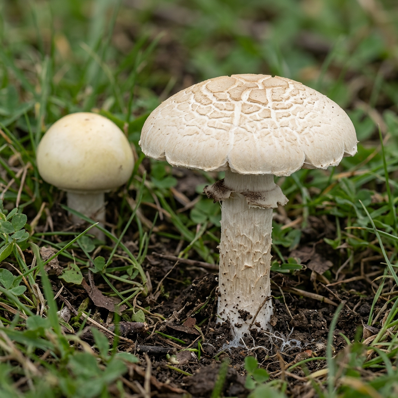 Rissiger Ackerling (Agrocybe dura), KI-Illustration