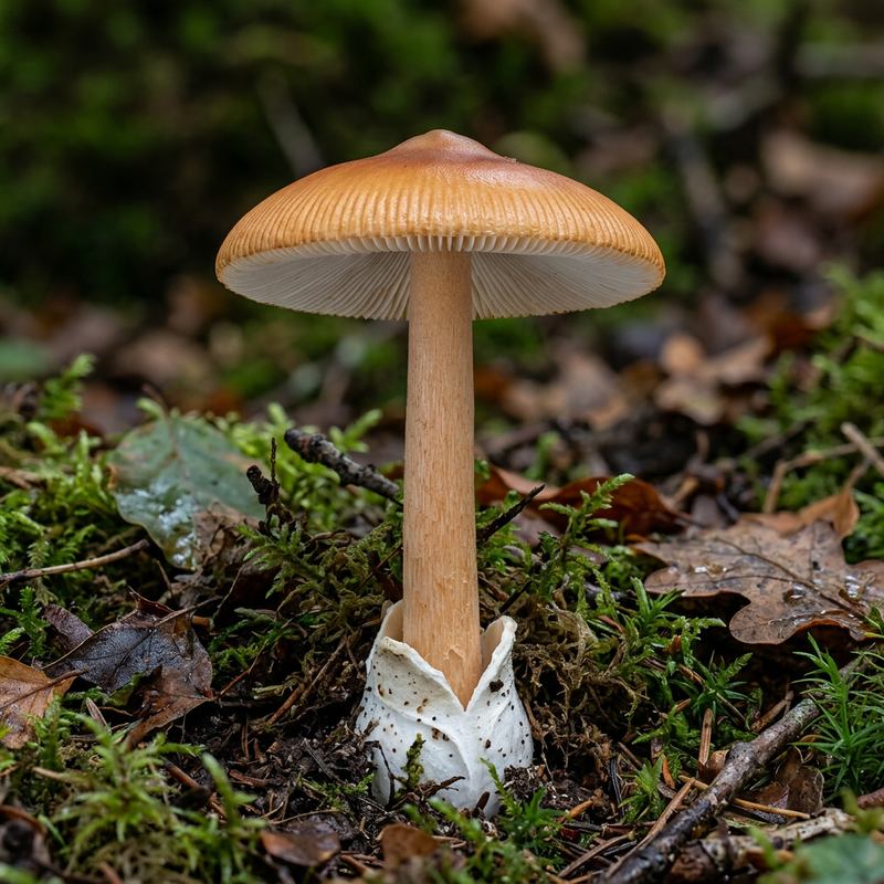 Rotbrauner Scheidenstreifling