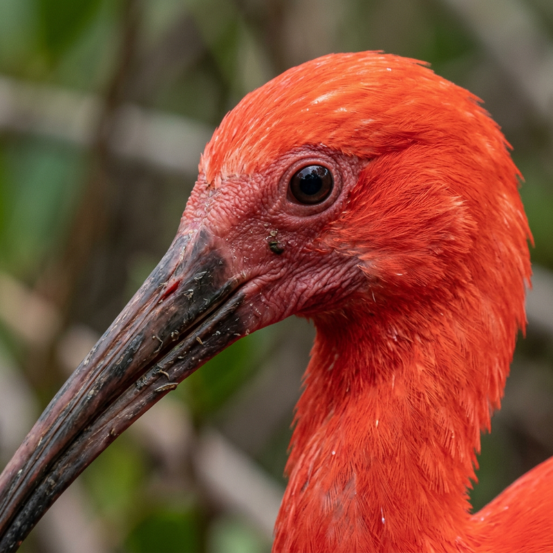 Roter Ibis (Eudocimus ruber), KI-Illustration