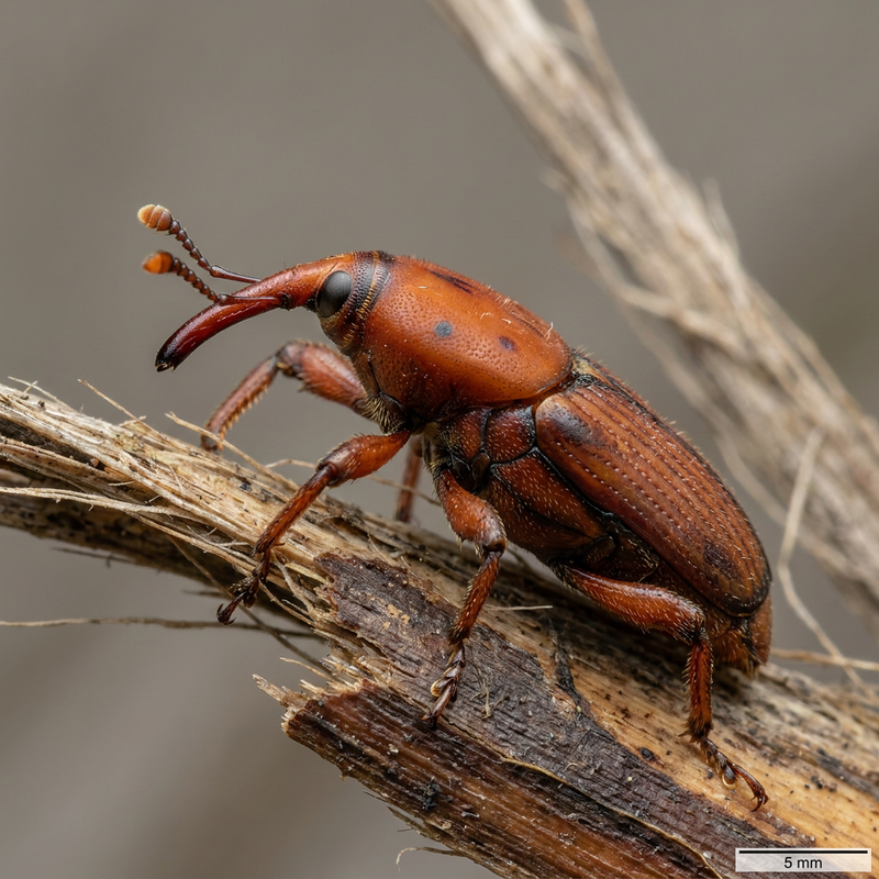 Roter Palmrüssler (Rhynchophorus ferrugineus), KI-Illustration