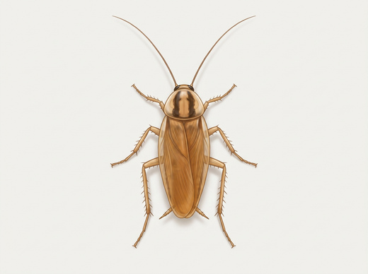 Deutsche Schabe (Blattella germanica) von oben