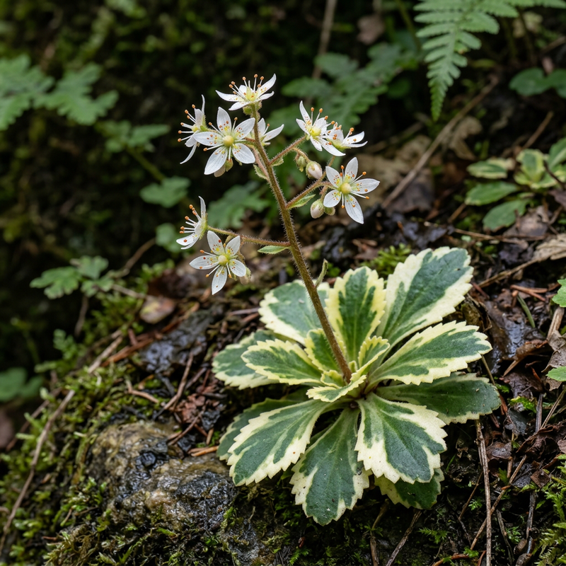 Schatten-Steinbrech (variegierte Form)