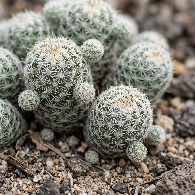 Schlanke Mammillarie (Mammillaria vetula gracilis), KI-Illustration