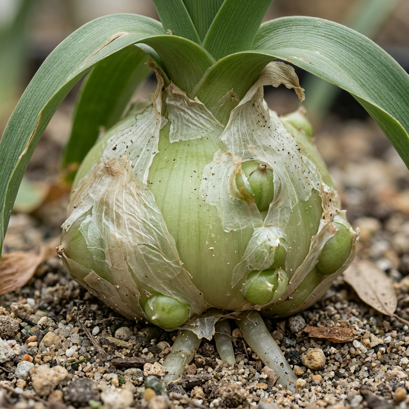 Schwangere Zwiebel (Albuca bracteata), KI-Illustration