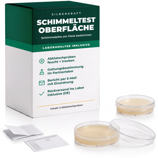 Silberkraft Schimmeltest Oberfläche mit Laboranalyse – Abklatschproben für den verdächtigen Fleck