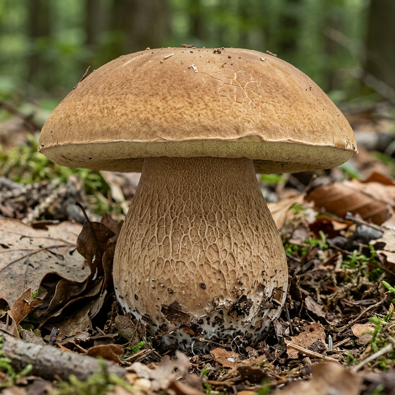 Sommersteinpilz (Boletus reticulatus), KI-Illustration