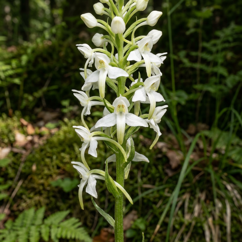 Weiße Waldhyazinthe