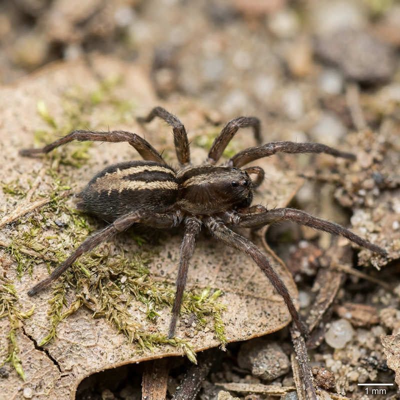Weißgestreifte Bodenspinne