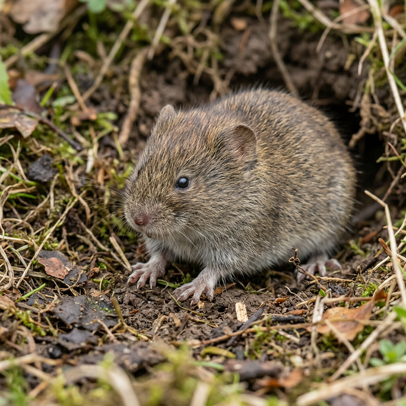 Wühlmaus (Microtus sp.) (Microtus), KI-Illustration