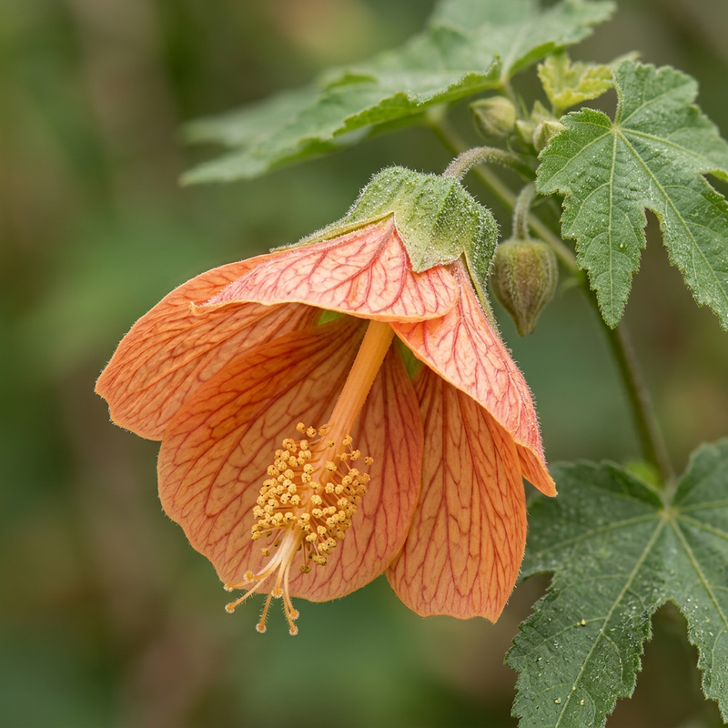 Zimmer-Schönmalve (Abutilon hybridum), KI-Illustration