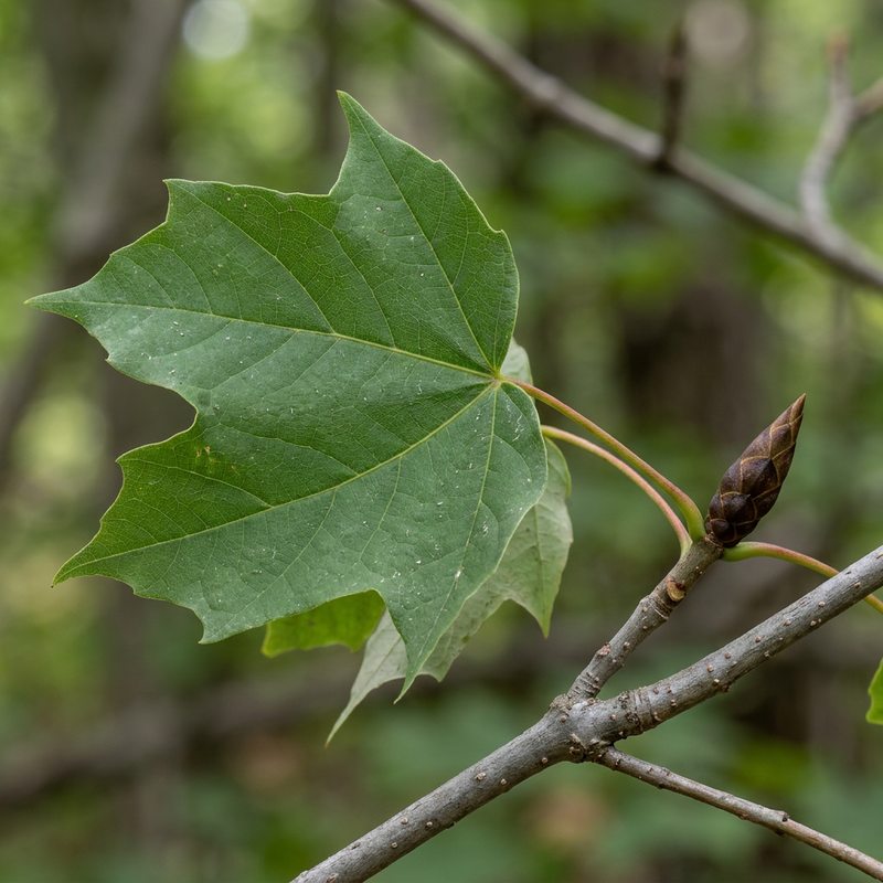 Zucker-Ahorn (Acer saccharum), KI-Illustration