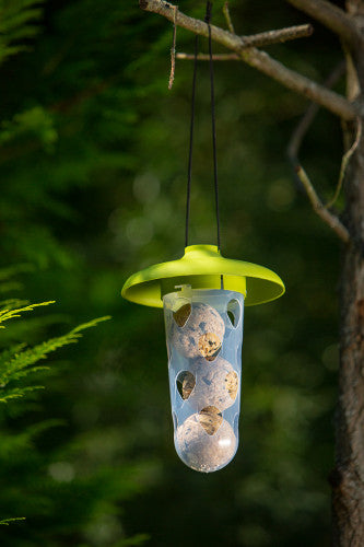 Vogelfutterspender - Multifunktionale Futterstation für die Vogelfütterung - 22 cm - Silberkraft