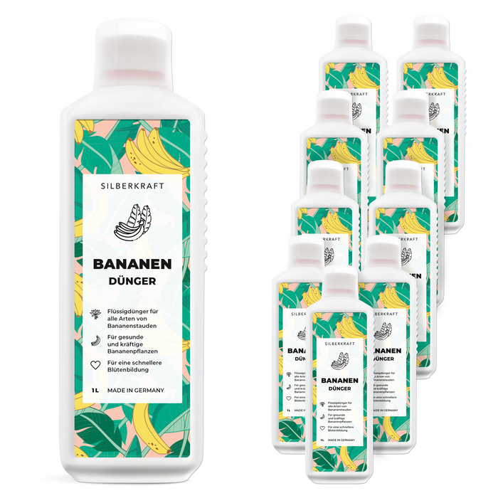 Bananendünger - Mineralischer NPK Flüssigdünger mit Stickstoff - Dünger für Bananen - Silberkraft