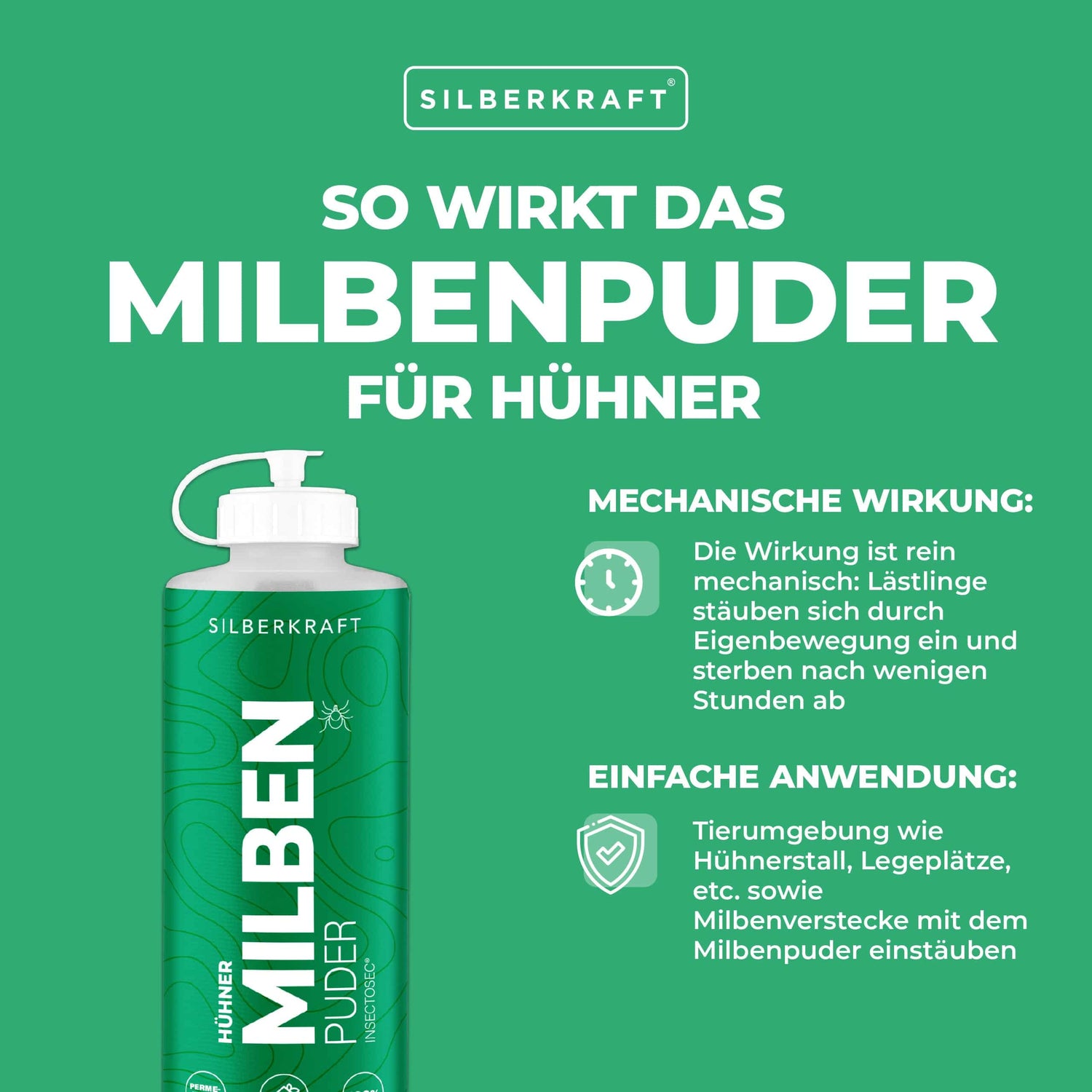 Milbenpuder Hühner - Silberkraft